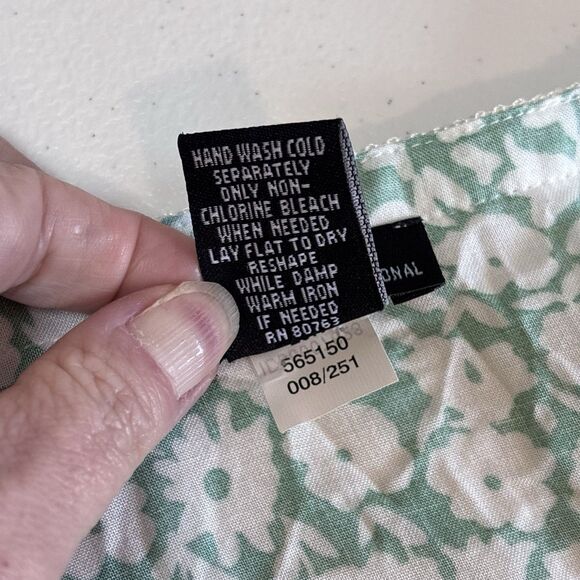 MODA International Women Dress Small Long Sleeve Floral Mint Green& White Lace - Picture 12 of 14